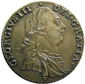 Great Britain George 3 silver shilling