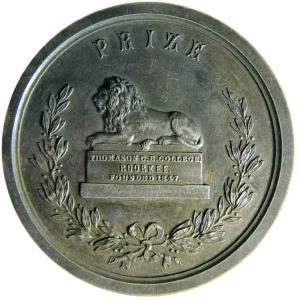Thomason C E college medal silver