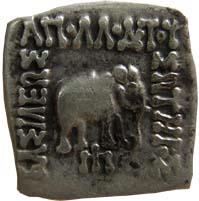 Indo-Greeks apollodotus 1 silver square drachm