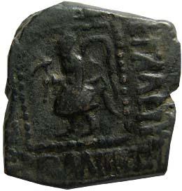 Indo-scythians spalirisa square copper 8.46g