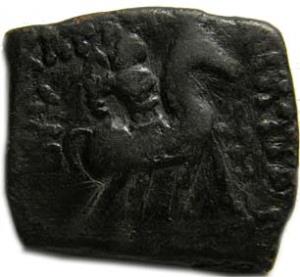 Indo-scythians kharahostes square copper 7.28g