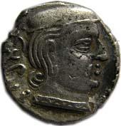 Western kshatrapas damasena silver as mahakshatrapa