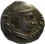 Western kshatrapas rudrasena 1 silver as kshatrapas