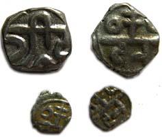 Medieval goa hari hara 2 silver 0.16 $ 0.17g