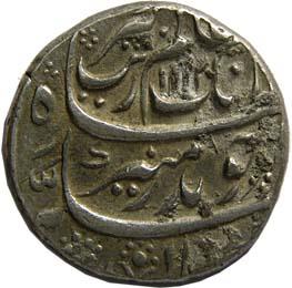 MUGHALS,Aurangzeb silver rupee