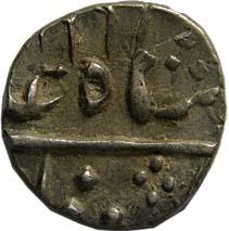 MARATHAS,Jafarabad urf chandor mint silver ½ rupee