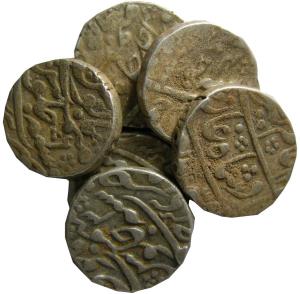 JAIPUR,Alamgir 2 silver rupee