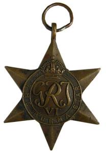 Burma star bronze george 6