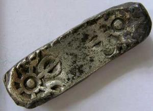 Gandhara janapada silver bent bar