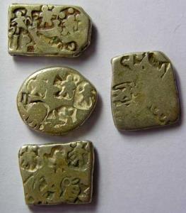 Post-mauryan punch-marked coins silver karshapana