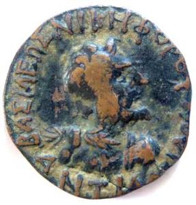 Indo-Greeks antialcidas copper 4.82g