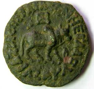 Indo-Scythians azes 1 copper 14.32g