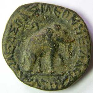 Indo-Scythians azes 1 copper 11.84g