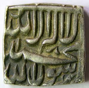 MUGHALS,Akbar silver rupee