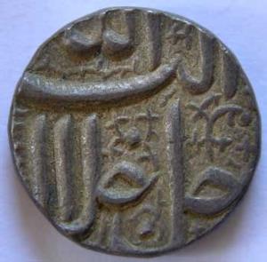 MUGHALS,Akbar silver ½ rupee
