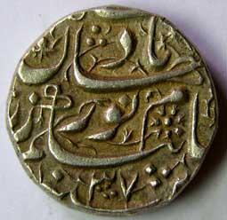 MUGHALS,Noor jahan silver rupee