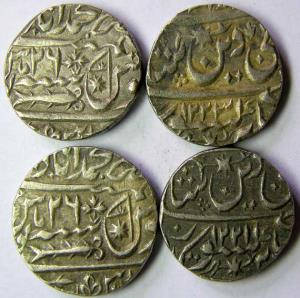 AWADH,Shah alam 2 silver rupees