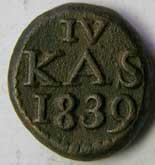 INDO-DANISH,Fredrick 6 4 kas copper royal colony