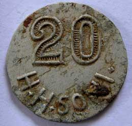 Canteen token aluminium