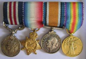 Clasp of 4 miniature medals george 5