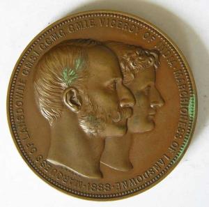 Viceroy of India medal 1888 bronze