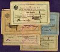 German east africa 1 [eine] rupee notes