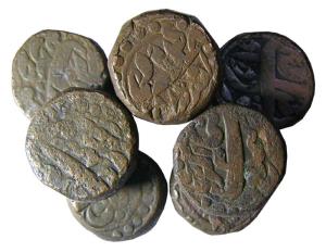 MUGHALS,Akbar copper tanka