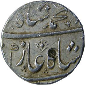 MUGHALS,Muhammad shah silver rupee