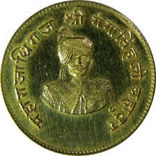 BIKANER,Ganga singh gold ½ mohur