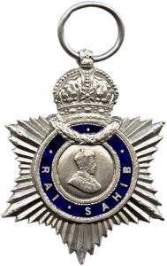 Indian title badge george 5 silver