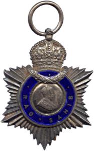 Indian title badge george 5 silver
