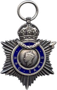 Indian title badge george 6 silver