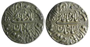 MUGHALS,Shah jahan silver rupee