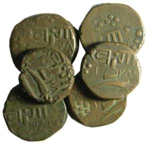 BARODA,Khande rao copper double paisa