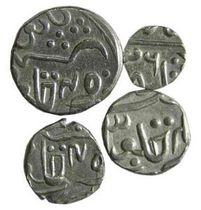 PARTAPGARH,Set of 4 silver rupee