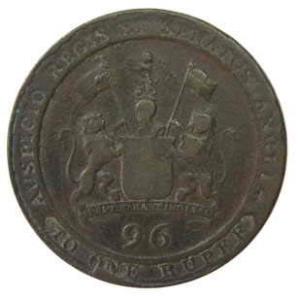EIC,Madras Presidency,1/96 copper rupee series