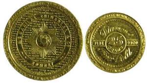 Diamond gold tokens gold ½ tola $ 25g