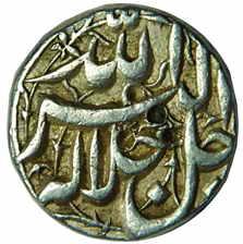 MUGHALS,Akbar silver ½ rupee