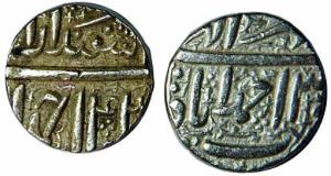 MUGHALS,Akbar silver rupee