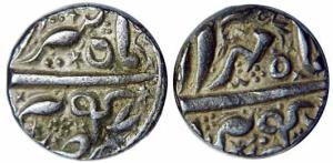 MUGHALS,Akbar silver rupee