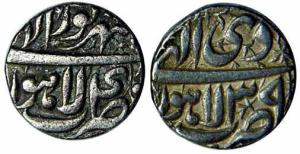 MUGHALS,Akbar silver rupee