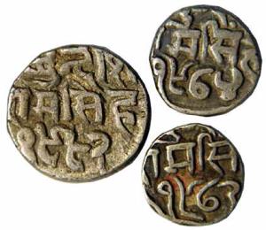 BUNDI,Set of 3 silver rupee