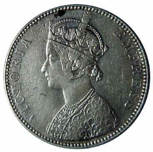 British India,Victoria empress silver rupee