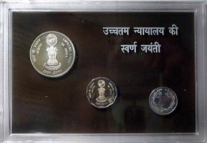 Republic India,proof set of golden jubilee of India 50$2 rupees