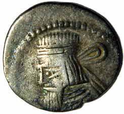 Parthian empire silver drachm