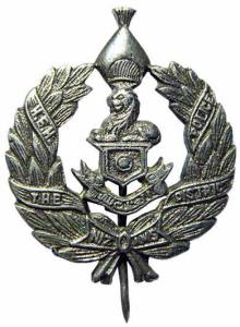 Hyderabad state silver cap badge