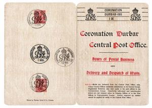 Coronation durbar 1911 central post office [brochure]