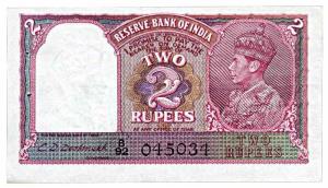 British India george 6 2 rupees