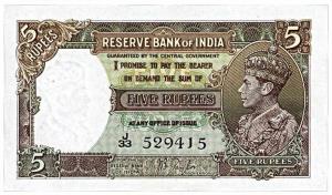 George 6 5 rupees