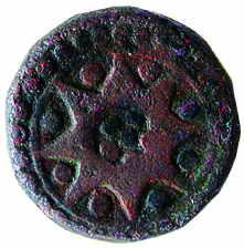 MUGHALS, Akbar, Copper, Nisfi